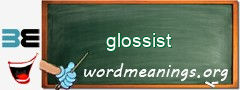 WordMeaning blackboard for glossist